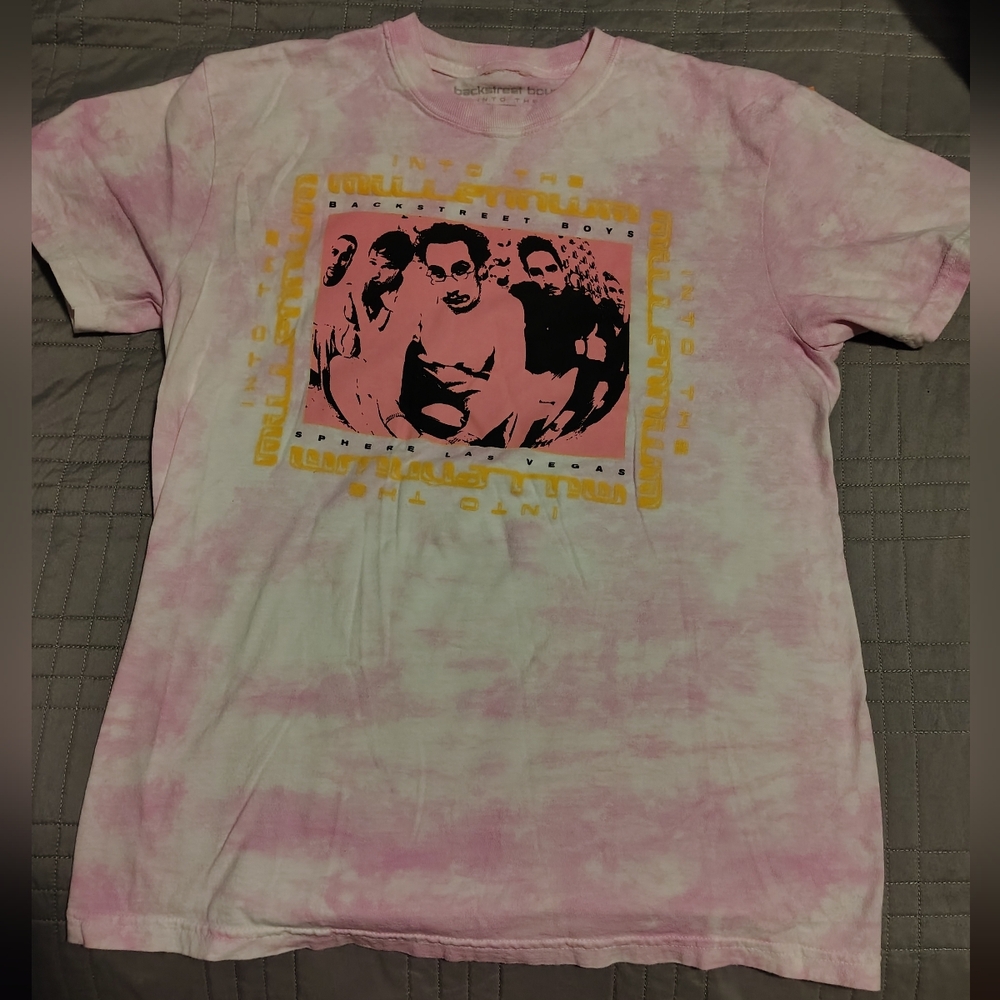 Backstreet Boys Pink Tie-Dye 2025 "Into the Millennium" Las Vegas Sphere Sz M